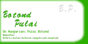 botond pulai business card